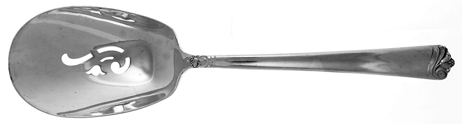 Bright Future (Silverplate, 1954) Solid Pierced Casserole Spoon by International Silver-1