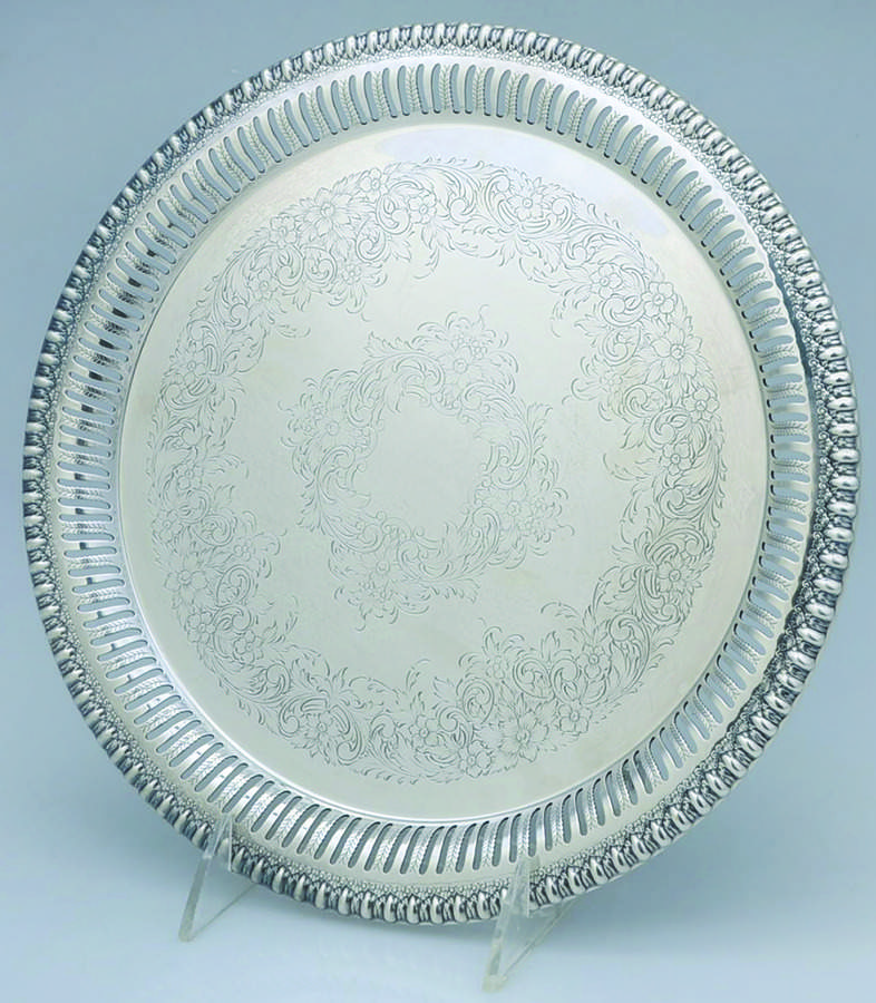 Brandon Hall (Silverplate, Hollowware) 10" Round Tray by International Silver-1