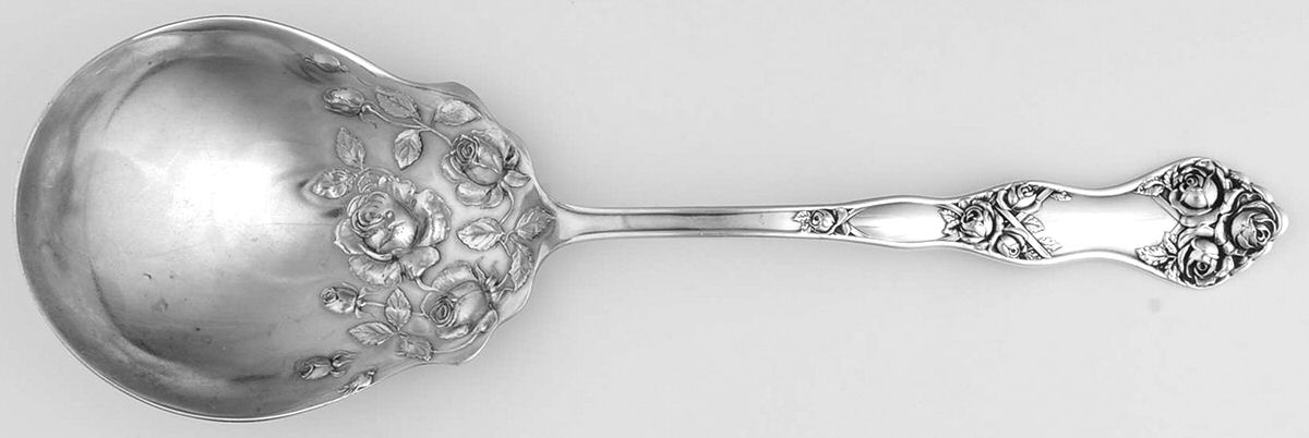 Bride (Silverplate, 1909) Solid Smooth Berry/Casserole Spoon by International Silver-1