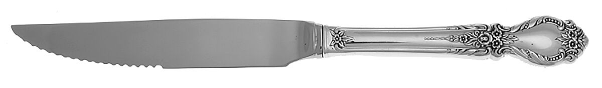 Brocade (Sterling, 1950) Steak Knife Individual Hollow, Serrate HC by International Silver-1