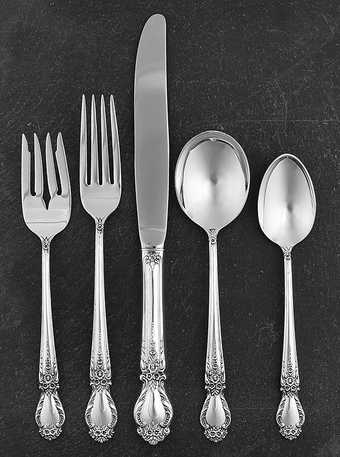 Brocade (Sterling, 1950) 40 Piece Estate Set by International Silver-1