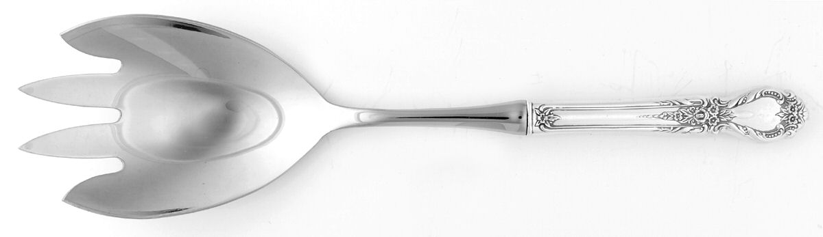 Brocade (Sterling, 1950) Salad Serving Fork with Stainless Prongs by International Silver-1