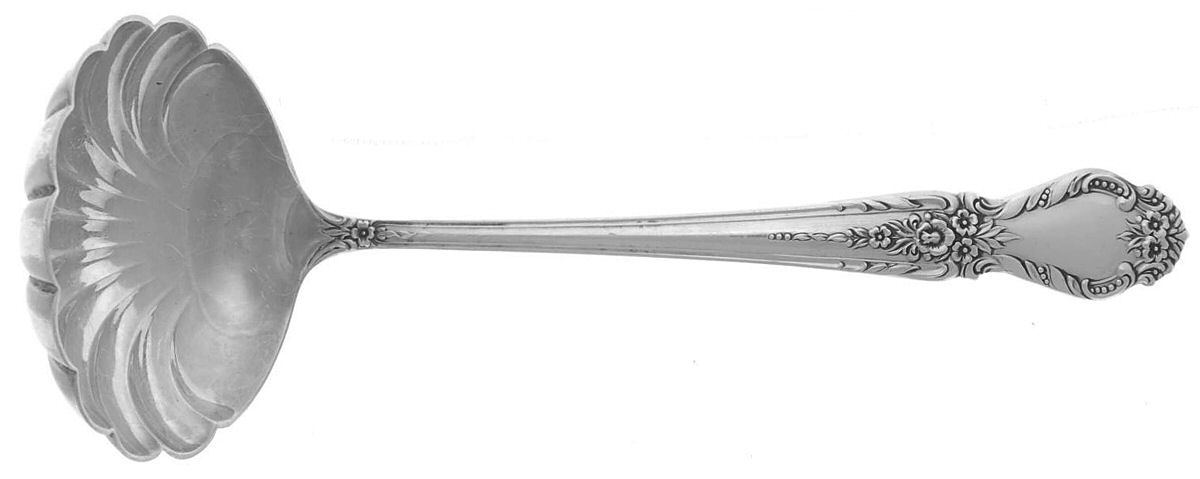 Brocade (Sterling, 1950) Solid Gravy Ladle by International Silver-1