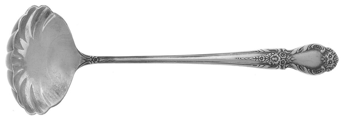 Brocade (Sterling, 1950) Solid Piece Cream Ladle by International Silver-1