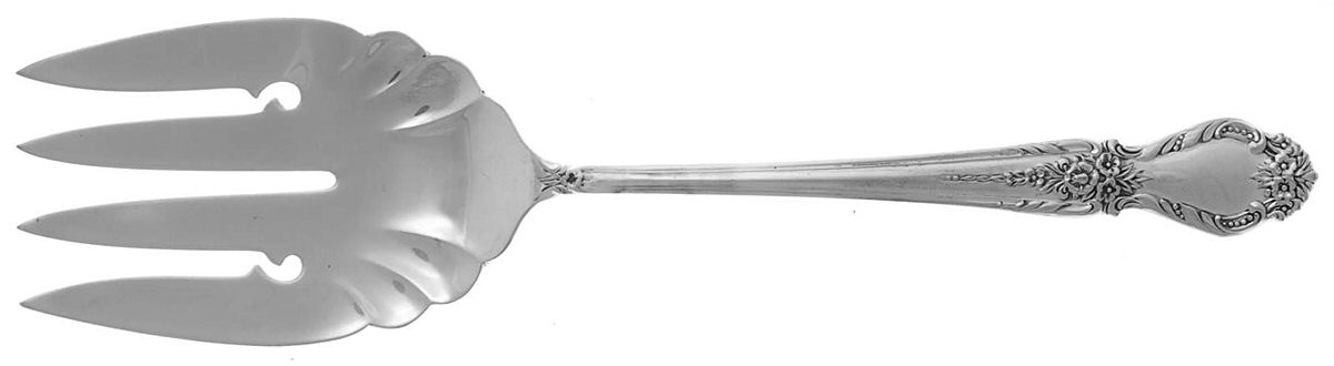 Brocade (Sterling, 1950) Solid Salad Serving Fork by International Silver-1