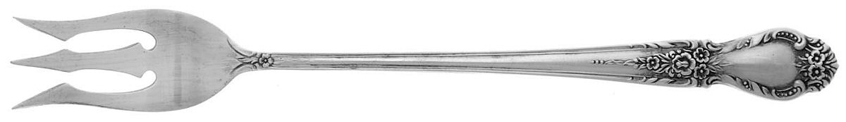 Brocade (Sterling, 1950) Short Handle Pickle/Olive Fork by International Silver-1