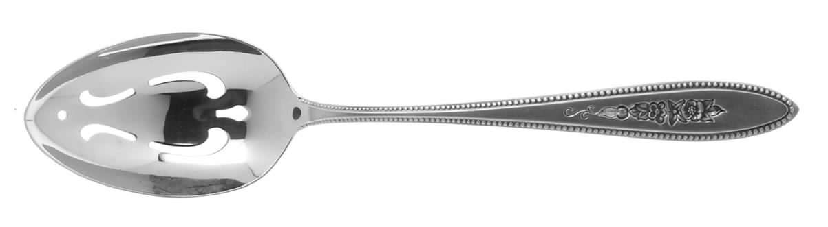 Brocade (Stainless) Pierced Tablespoon (Serving Spoon) by International Silver-1