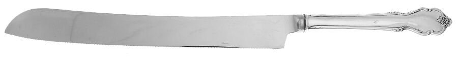 Breton Rose (Sterling, 1954) Wedding Cake Knife with Stainless Blade HC by International Silver-1