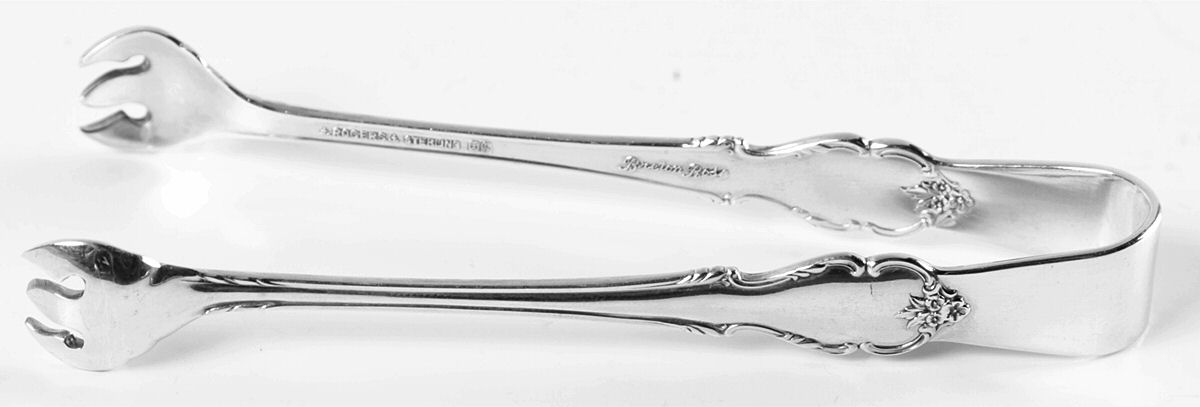 Breton Rose (Sterling, 1954) Sugar Tongs by International Silver-1