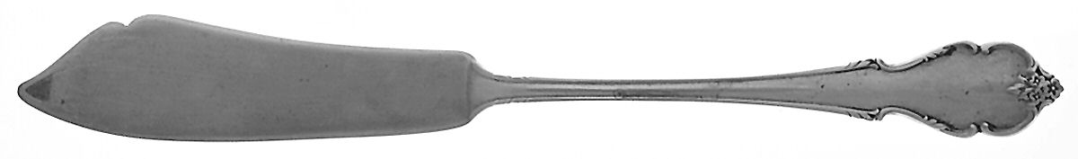 Breton Rose (Sterling, 1954) Flat Handle Master Butter Knife by International Silver-1