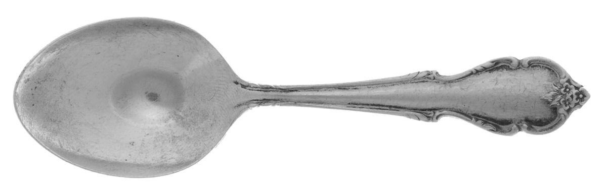 Breton Rose (Sterling, 1954) Straight Handle Baby Spoon by International Silver-1