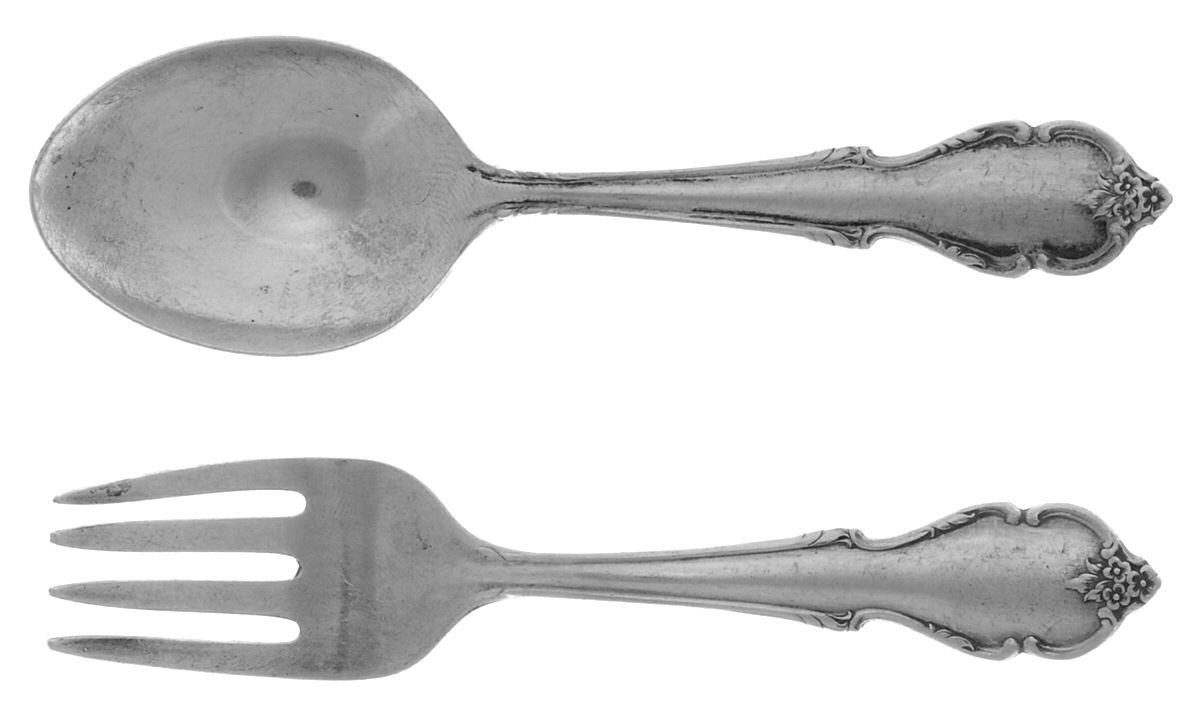 Breton Rose (Sterling, 1954) 2 Pc Baby Set (BF, BS) by International Silver-1