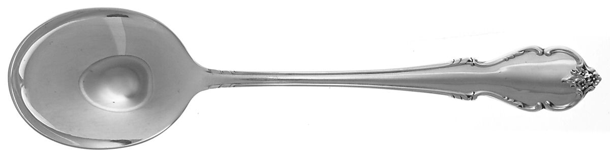 Breton Rose (Sterling, 1954) Round Bowl Soup Spoon (Cream Soup) by International Silver-1