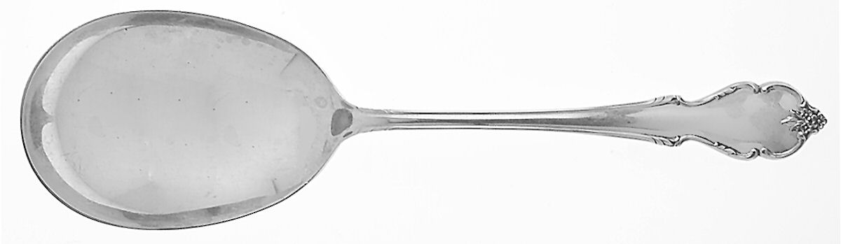 Breton Rose (Sterling, 1954) Large Solid Berry/Casserole Spoon by International Silver-1