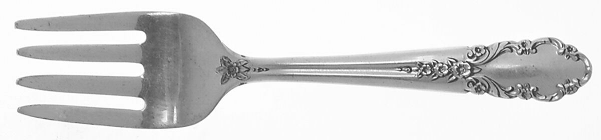 Bridal Veil (Sterling, 1950, No Monograms) Baby Fork by International Silver-1