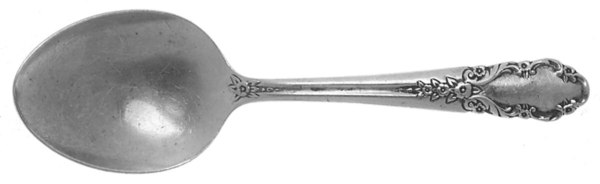 Bridal Veil (Sterling, 1950, No Monograms) Straight Handle Baby Spoon by International Silver-1