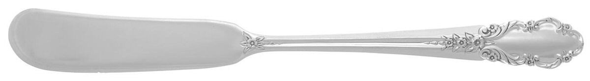 Bridal Veil (Sterling, 1950, No Monograms) Flat Handle Butter Spreader by International Silver-1
