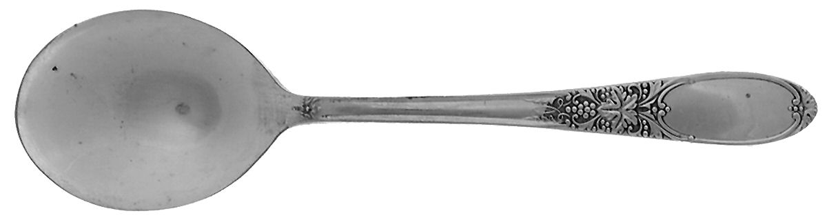 Burgundy-Champagne (Silverplate, 1934) Round Bowl Soup Spoon (Gumbo) by International Silver-1