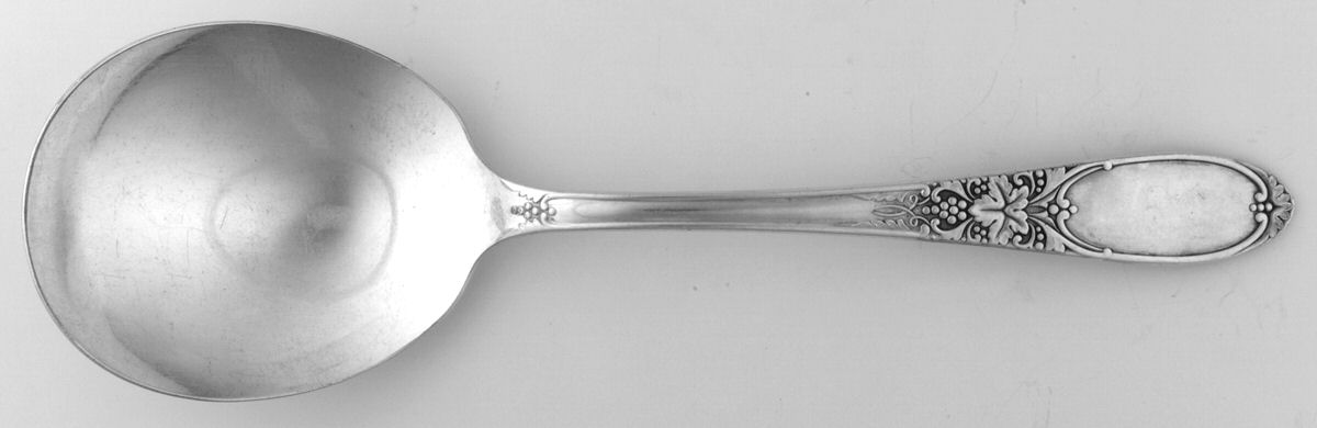 Burgundy-Champagne (Silverplate, 1934) Solid Smooth Casserole Spoon by International Silver-1