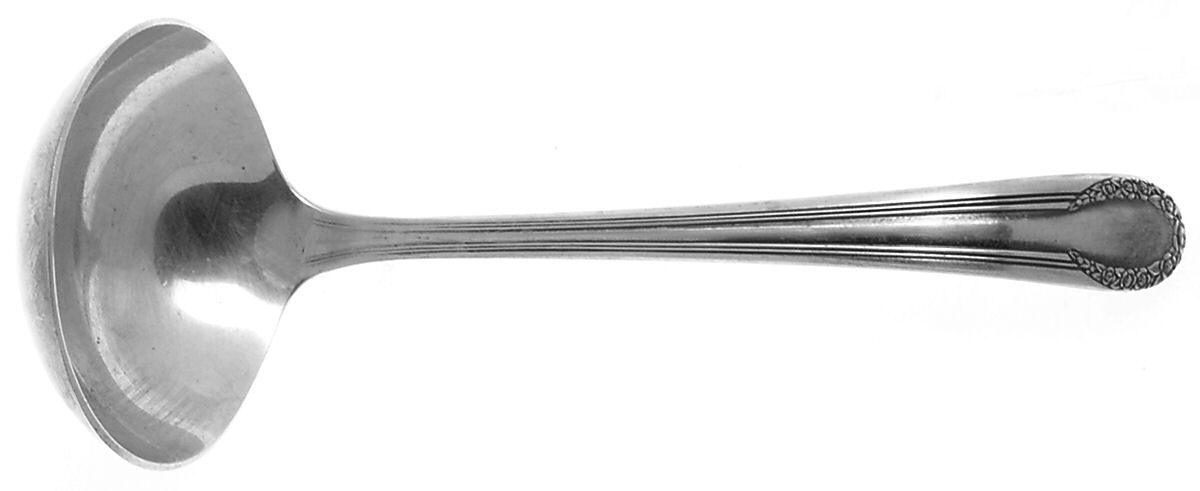 California Blossom (Silverplate, 1941) Solid Gravy Ladle by International Silver-1