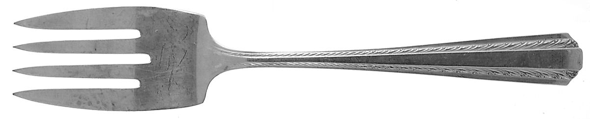 Camelot-Harvest (Silverplate) Medium Solid Cold Meat Serving Fork by International Silver-1