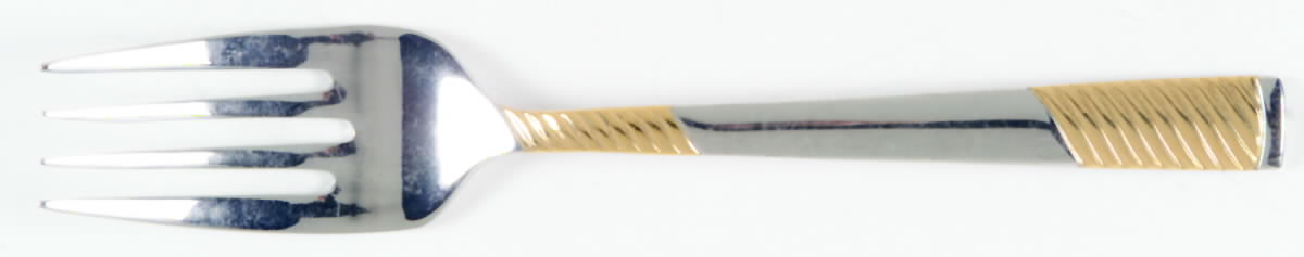 Calypso (Stainless, Gold Accent) Individual Salad Fork by International Silver-1