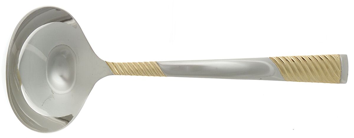 Calypso (Stainless, Gold Accent) Solid Gravy Ladle by International Silver-1