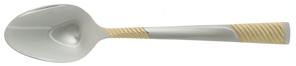 Calypso (Stainless, Gold Accent) Place/Oval Soup Spoon by International Silver-1