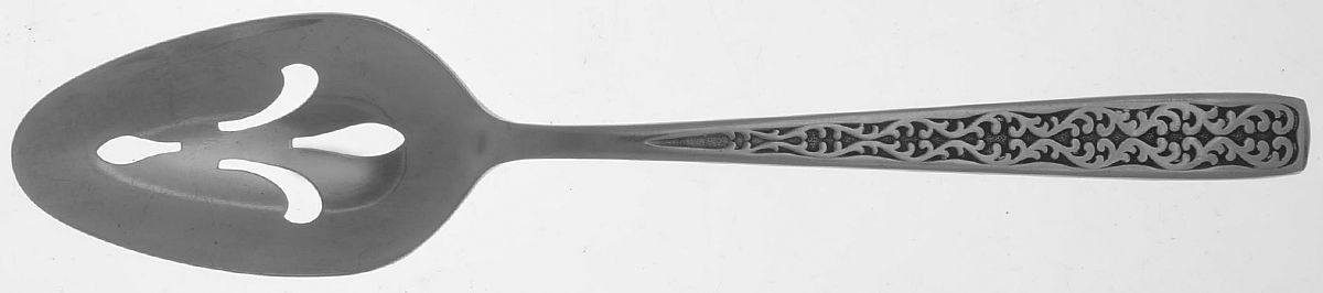 Calypso (Stainless) Pierced Tablespoon (Serving Spoon) by International Silver-1