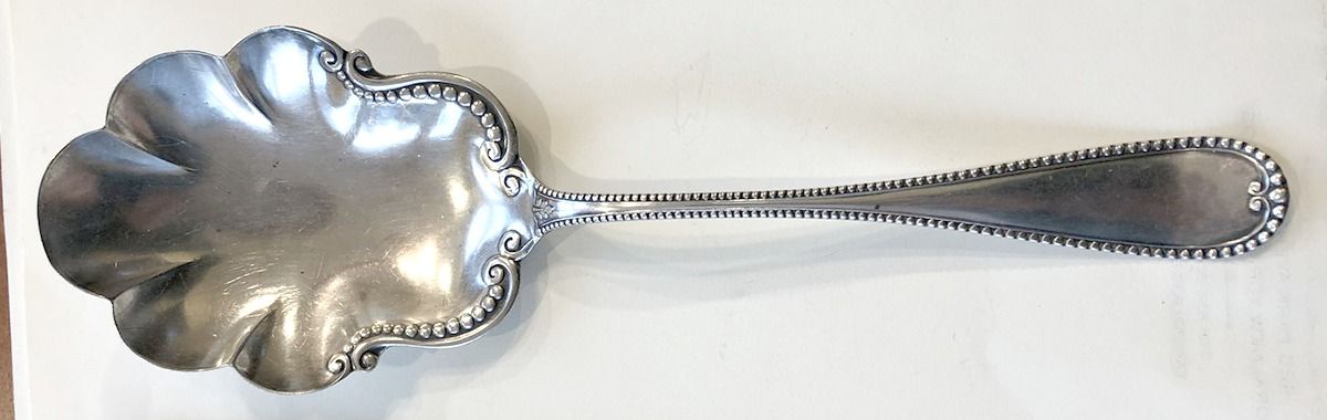 Cambridge (Sterling, 1899) Solid Salad Serving Spoon by International Silver-1