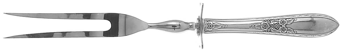 Cameo (Sterling, 1936) Small Steak Carving Fork with Stainless Prongs by International Silver-1