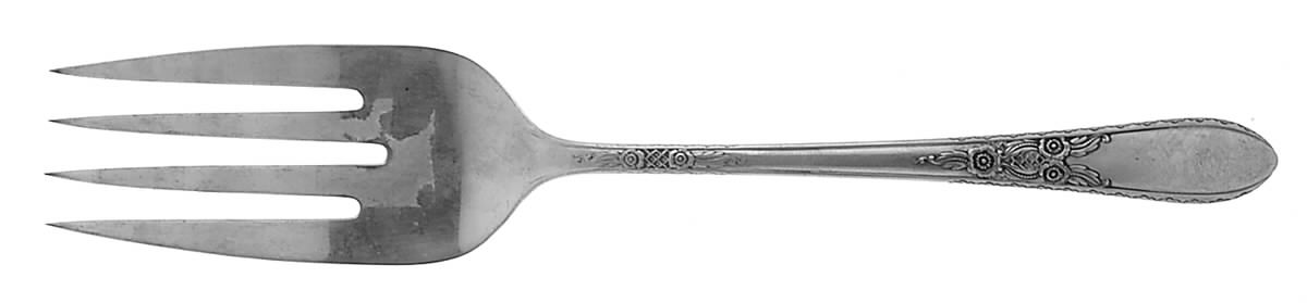 Cameo (Sterling, 1936) Medium Solid Cold Meat Serving Fork by International Silver-1