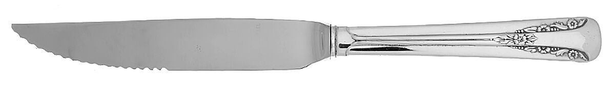 Camelia (Silverplate, 1940) Steak Knife Individual Hollow, Serrate HC by International Silver-1