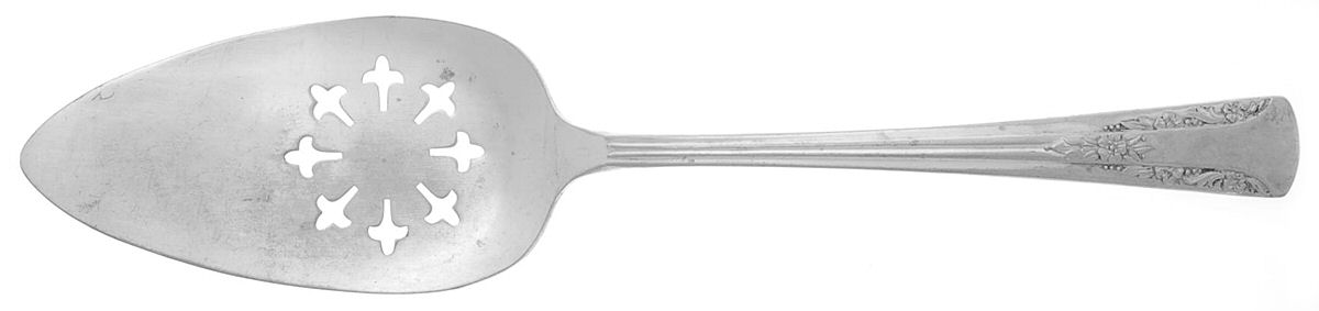 Camelia (Silverplate, 1940) Server-Pie/Solid-Pierced by International Silver-1
