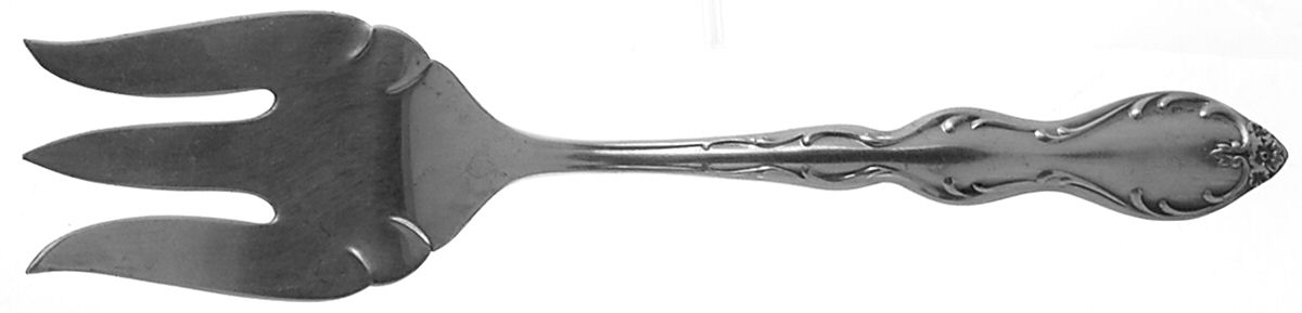 Camelot-Melody (Silverplate, 1964) Medium Solid Cold Meat Serving Fork by International Silver-1
