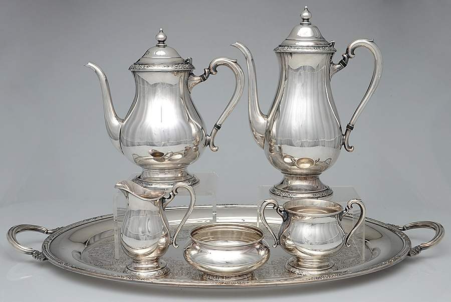 Camille (Silverplate, Hollowware) 6 Piece Tea Set (PCP, PTP, PCR, PSUB, PWB, WT22) by International Silver-1