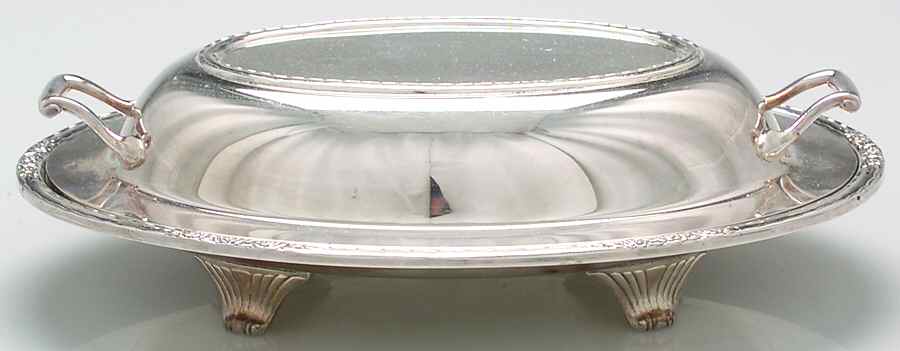 Camille (Silverplate, Hollowware) 12" 4 Toed Oval Covered Breakfast Dish by International Silver-1