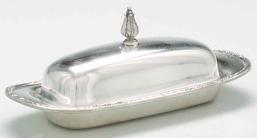 Camille (Silverplate, Hollowware) 1/4 Pound Covered Butter & Liner by International Silver-1