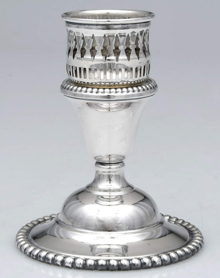 Candlewick (Sterling, Hollowware) Weighted Hurricane Lamp Base by International Silver-1