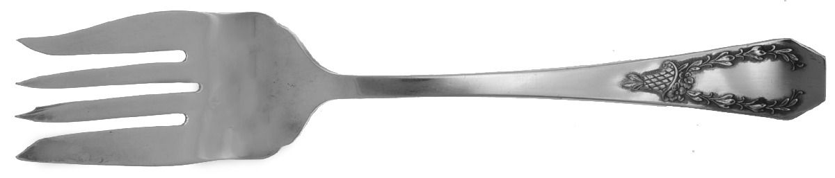 Carolina (Silverplate, 1914) Medium Solid Cold Meat Serving Fork by International Silver-1