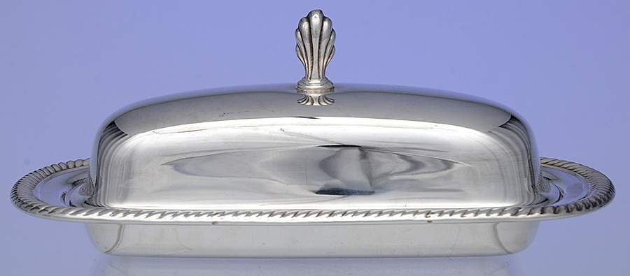 Castleton (Silverplate, Hollowware) 1/4 Pound Silverplate Butter Dish, No Liner by International Silver-1
