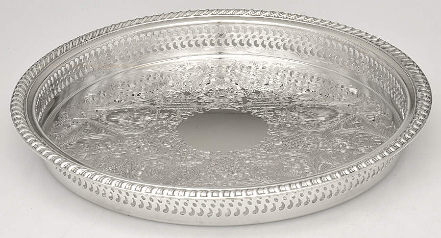 Castleton (Silverplate, Hollowware) 12" Gallery Tray by International Silver-1