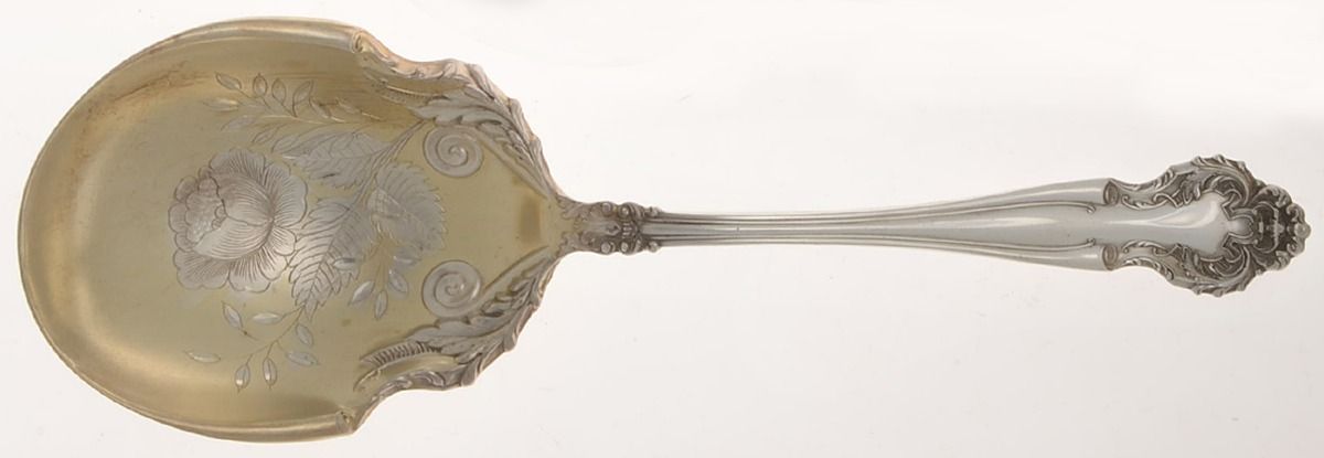 Cedric (Silverplate, 1906) Solid Salad Serving Spoon by International Silver-1