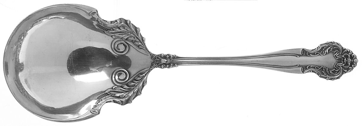 Cedric (Silverplate, 1906) Solid Salad Serving Spoon by International Silver-1