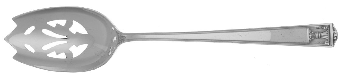 Century (Silverplate, 1923, Monograms) Pierced Tablespoon (Serving Spoon) HC by International Silver-1