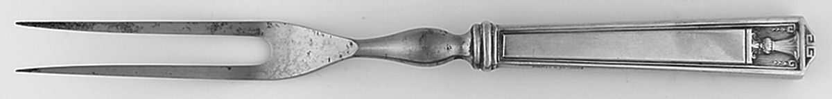 Century (Silverplate, 1923) Small Steak Carving Fork with Stainless Prongs by International Silver-1