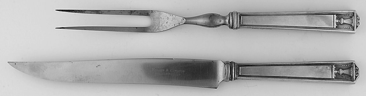 Century (Silverplate, 1923) Small Stainless Blade 2-Piece Steak Carving Set by International Silver-1
