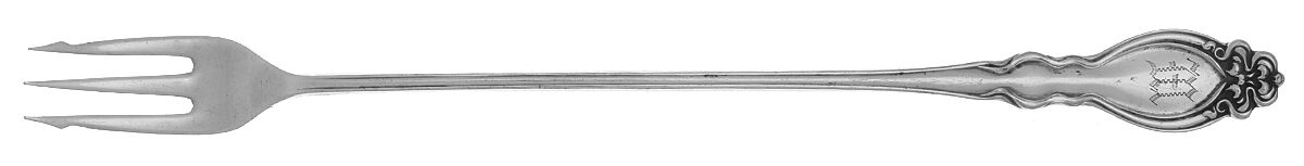 Chatsworth-Chalon (Silverplate, 1906) Long Handle Pickle/Olive Fork by International Silver-1