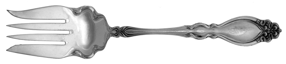 Chatsworth-Chalon (Silverplate, 1906) Medium Solid Cold Meat Serving Fork by International Silver-1