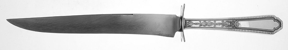 Chalfonte (Silverplate, 1926) Large Stainless Blade Roast Carving Knife by International Silver-1